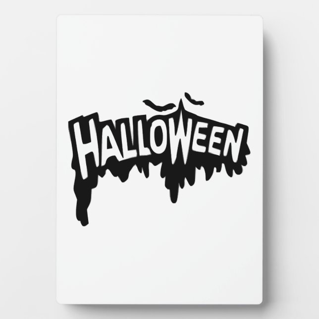 Black Halloween Plaque (Front)