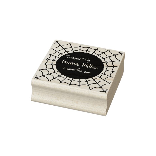 Black Halloween Spider Web Designed By Maker  Rubber Stamp (Stamp)