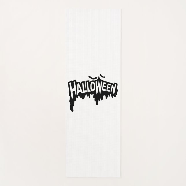 Black Halloween Yoga Mat (Front)