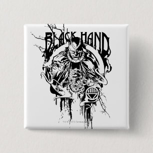 Black Hand 0 Graphic Collage, Black and White 2 Inch Square Button