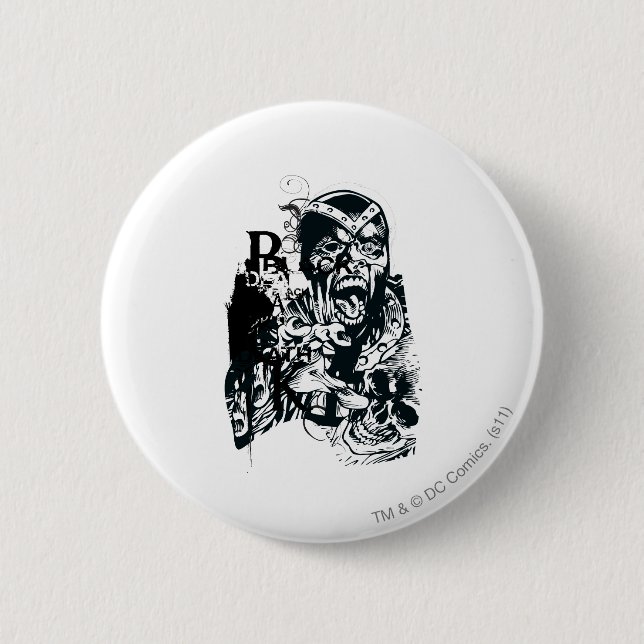 Black Hand and Skull Collage 2 Inch Round Button (Front)