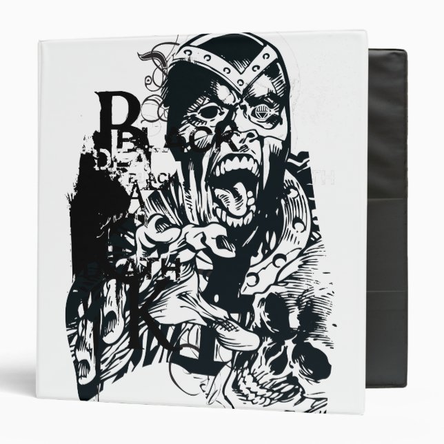 Black Hand and Skull Collage Binder (Front/Inside)