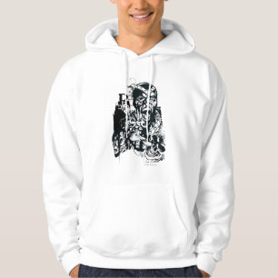 Black Hand and Skull Collage Hoodie