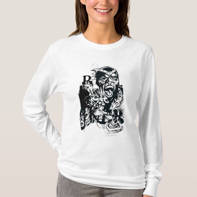 Black Hand and Skull Collage T-Shirt (Front)