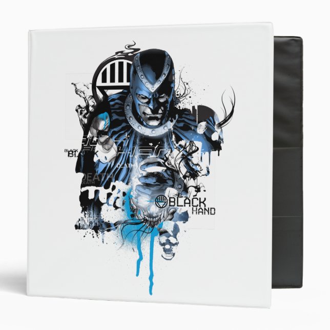 Black Hand - Blue Collage Binder (Front/Inside)