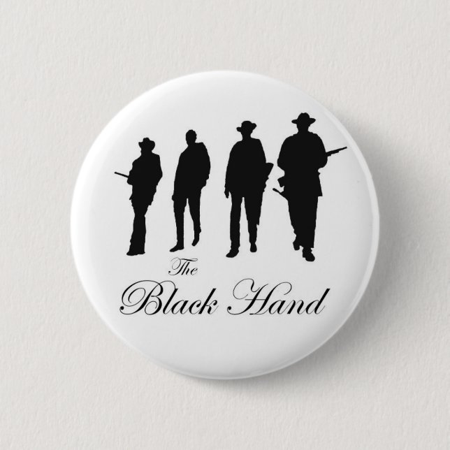 Black Hand Cowboys 2 Inch Round Button (Front)