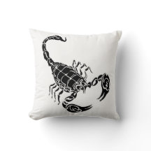 Black Hand-drawn Scorpion and Tribal Doodle