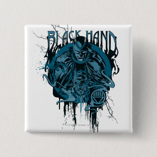 Black Hand - Graphic Collage 2 Inch Square Button