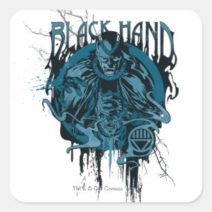 Black Hand - Graphic Collage Square Sticker