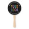 Black Hand Held Fan with Company Logo Custom Print
