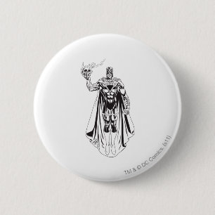 Black Hand with Skull 3 2 Inch Round Button