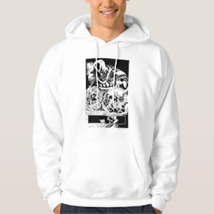Black Hand with Skull Panel 2 Hoodie