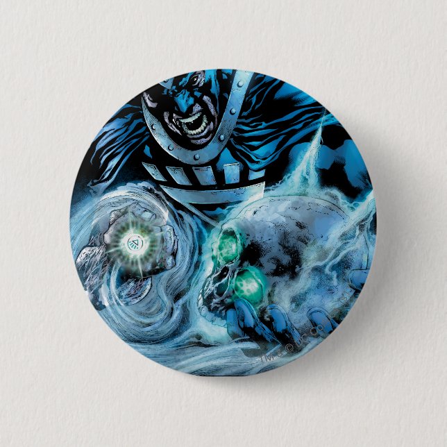 Black Hand with Skull Panel 2 Inch Round Button (Front)