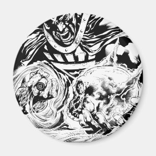 Black Hand with Skull Panel 2 Magnet