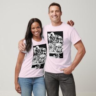 Black Hand with Skull Panel 2 T-Shirt