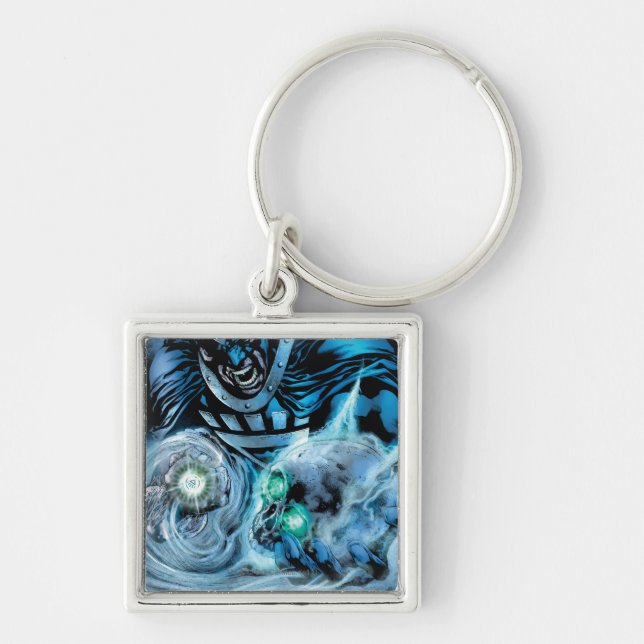 Black Hand with Skull Panel Keychain (Front)