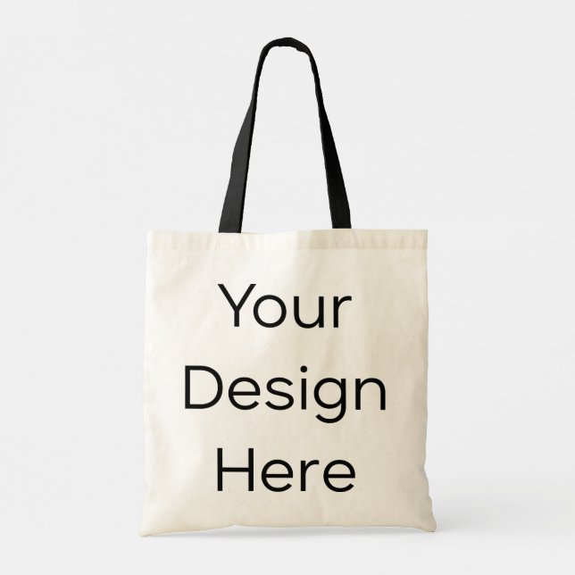Black Handle Canvas Tote Bag (Back)