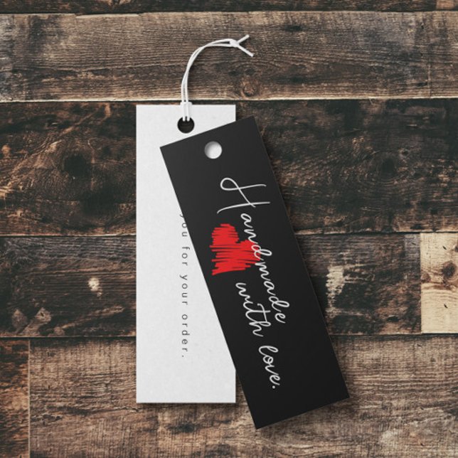 Black Handmade With Love Hang Tag Cards (Creator Uploaded)
