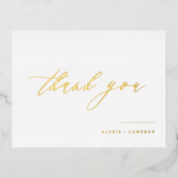 Black Handwritten Calligraphy Wedding Thank You