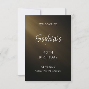 Black Handwritten Script Birthday  Thank You Card