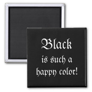 Black Happy Colour Morticia Addams Magnet