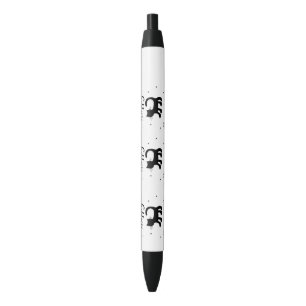 Black Happy Halloween horror spooky       Black Ink Pen