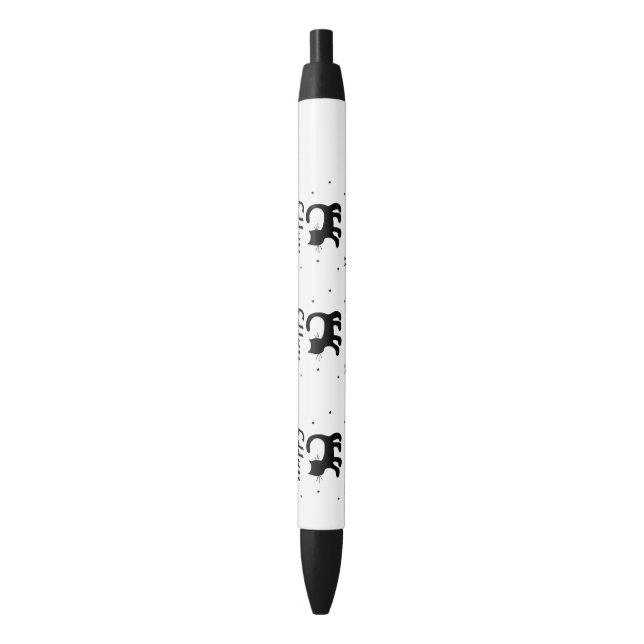 Black Happy Halloween horror spooky       Black Ink Pen (Front Vertical)