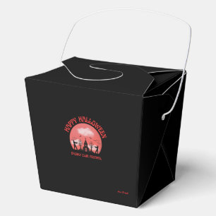 Black Happy Halloween Spooky Club Festival Favour Favor Box