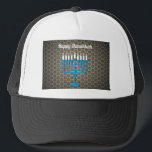 black happy hanukkah trucker hat<br><div class="desc">"black happy hanukkah",  "hanukkah menorah",  "happy hanukkah",  channuka,  channukah,  chanukah,  chanukkah,  hannuka,  hannukah,  Hanukkkah</div>
