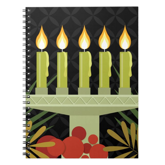 black happy kwanzaa notebook (Front)