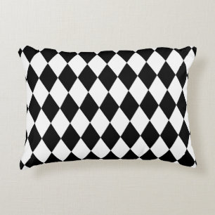 Black Harlequin Accent Pillow