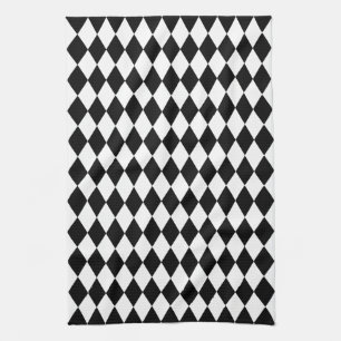 Black Harlequin Kitchen Towel