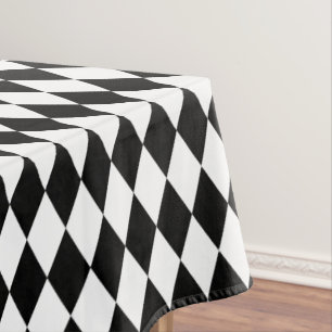 Black Harlequin Tablecloth