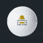 Black Hat Moustache Gentleman Vintage Groomsmen Golf Balls<br><div class="desc">Celebrate your special day with this exquisite Vintage-inspired Groomsmen Gifts, the perfect blend of classic elegance and contemporary flair. These meticulously designed merchandises are a customized and personalized gift that adds a touch of sophistication to weddings, bachelor parties, engagement parties, and beyond. Each product can be personalized with your groomsmen's...</div>
