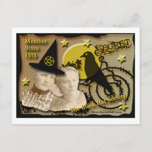 Black Hat Secret Society Post Card