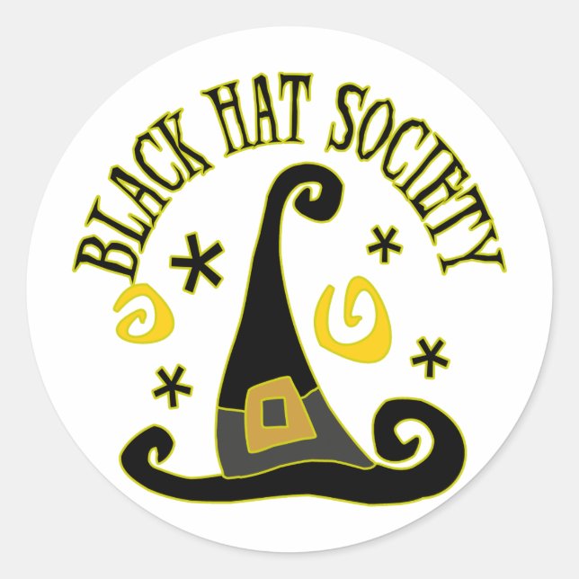 Black Hat Society Stickers/Envelope Seals (Front)