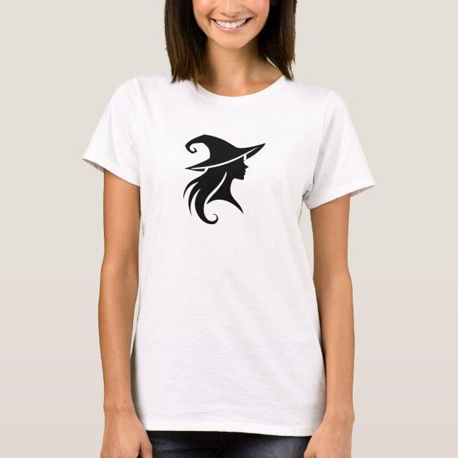 Black Hat Witch Wiccan Witches Halloween  T-Shirt (Front)