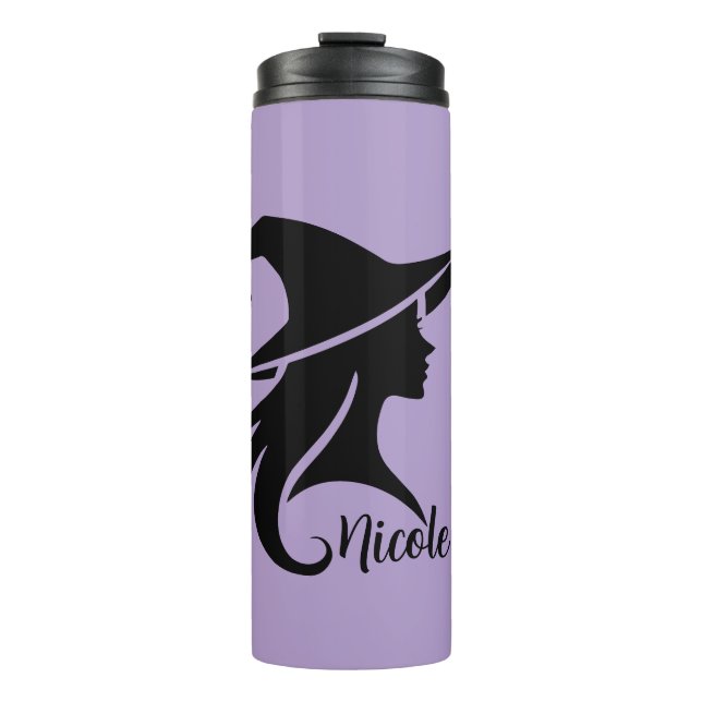 Black Hat Witch Wiccan Witches Halloween  Thermal Tumbler (Front)