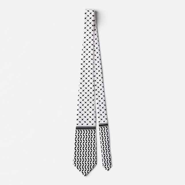 Black Hatta Keffiyeh Tie (Front)