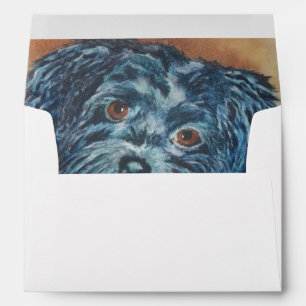 Black Havanese Puppy WATERCOLOR Envelope