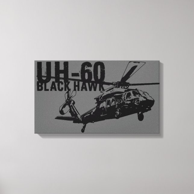 Black Hawk Canvas Print (Front)