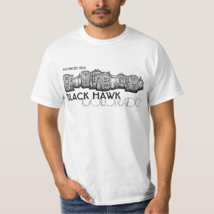 Black Hawk Colorado old town buildings value tee