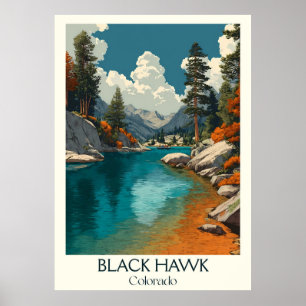 Black Hawk Colorado Vintage voyage Poster Art