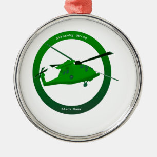 Black Hawk Metal Ornament