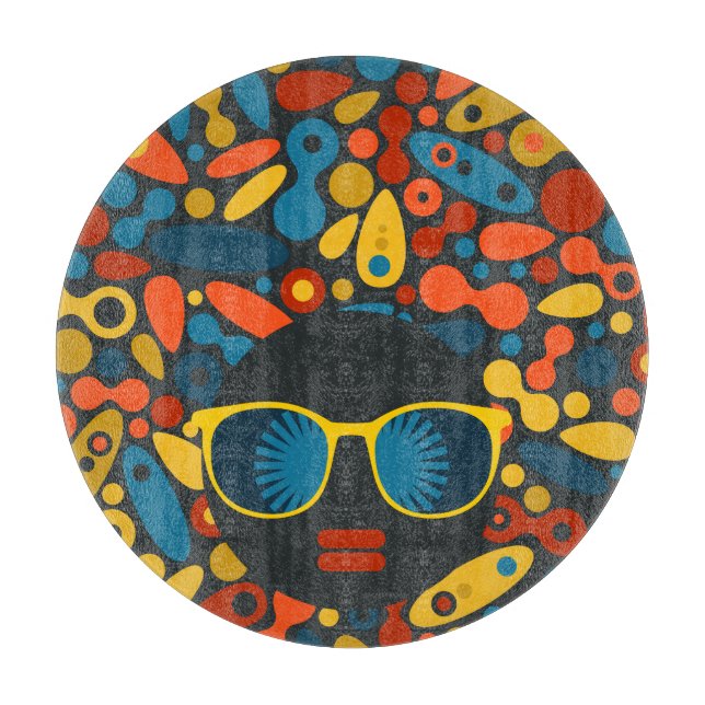 Black Head Woman #1 Cutting Board (Front)