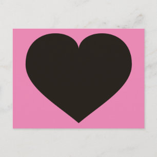 Black heart postcard