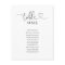 Black Heart Script Table Number Seating Chart