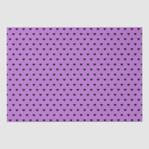 Black Hearts on Purple Custom Tissue Paper