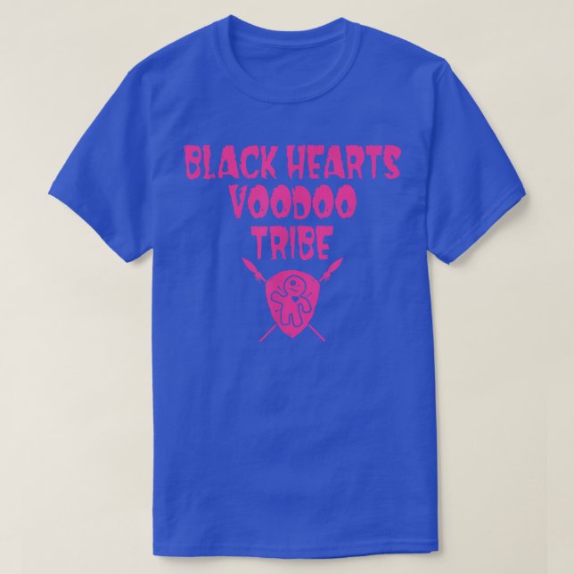 Black Hearts Voodoo Tribe Shield  T-Shirt (Design Front)