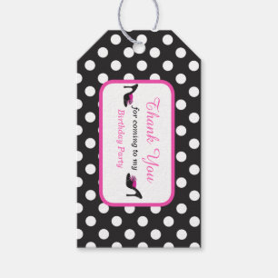 Black Heels Shoes with Black Polka Dots Gift Tag